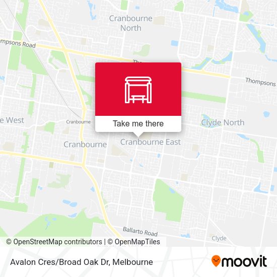 Avalon Cres/Broad Oak Dr map