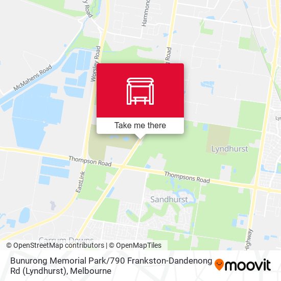Mapa Bunurong Memorial Park / 790 Frankston-Dandenong Rd (Lyndhurst)