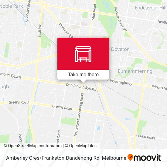 Amberley Cres / Frankston-Dandenong Rd map