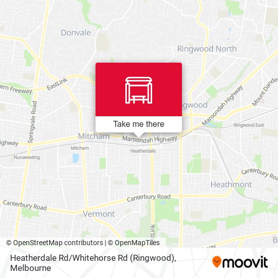 Mapa Heatherdale Rd / Whitehorse Rd (Ringwood)