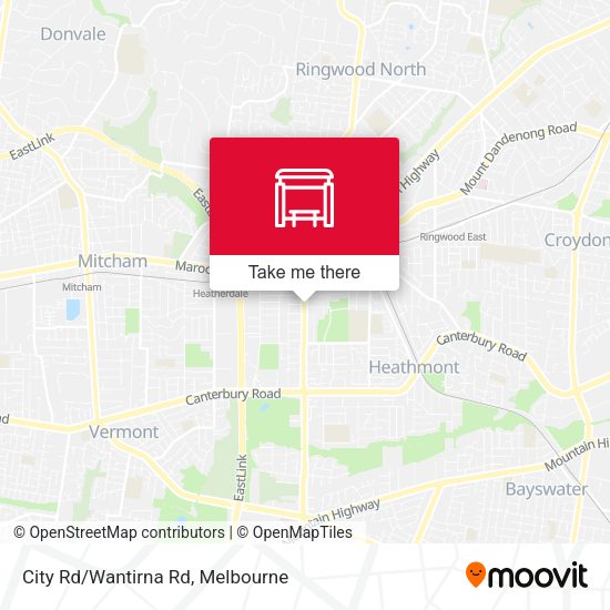 City Rd/Wantirna Rd map
