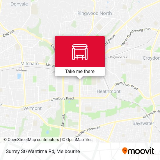 Surrey St/Wantirna Rd map