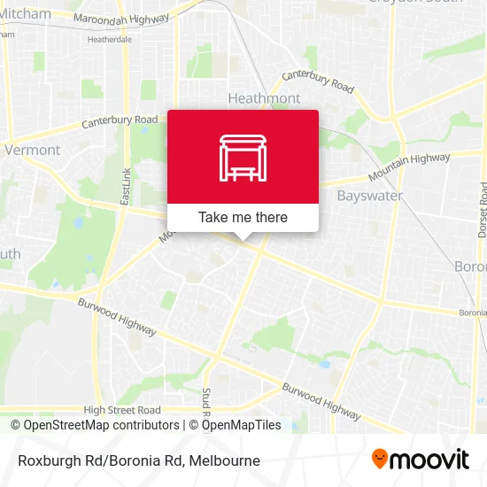 Mapa Roxburgh Rd/Boronia Rd