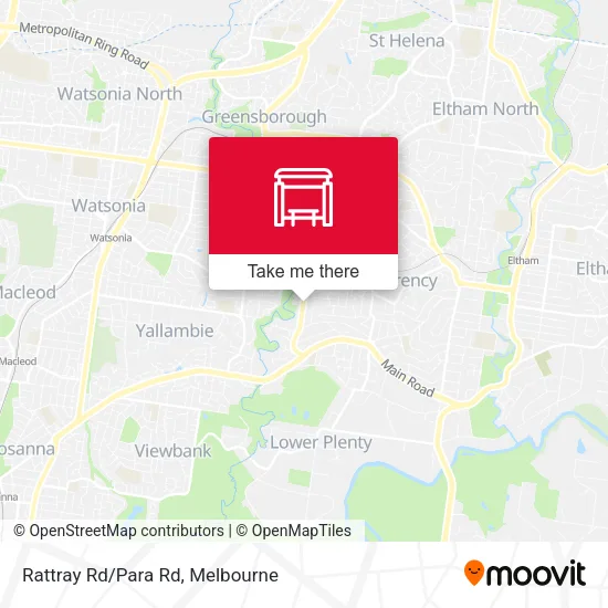 Rattray Rd/Para Rd map