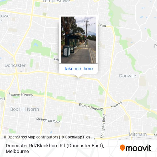 Mapa Doncaster Rd / Blackburn Rd (Doncaster East)