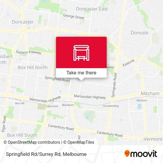 Springfield Rd/Surrey Rd map