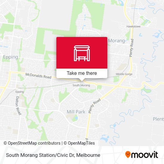 South Morang Station/Civic Dr map