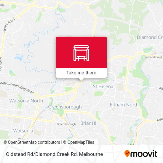 Oldstead Rd/Diamond Creek Rd map
