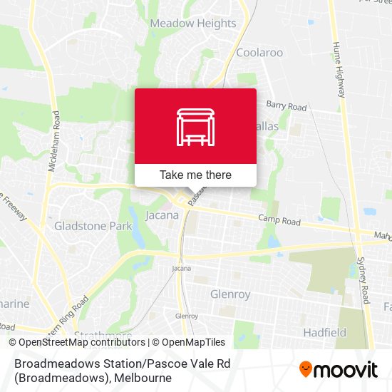 Mapa Broadmeadows Station / Pascoe Vale Rd