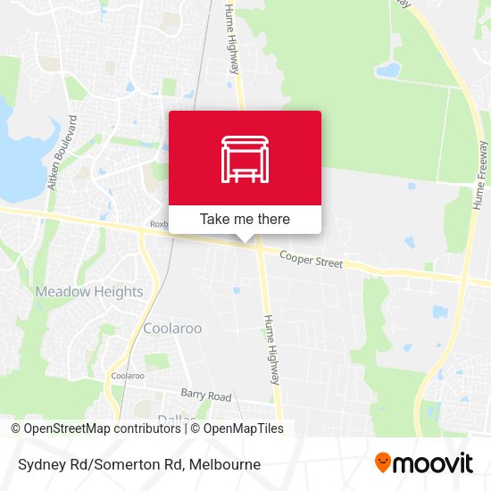 Sydney Rd/Somerton Rd map