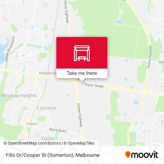 Fillo Dr/Cooper St (Somerton) map