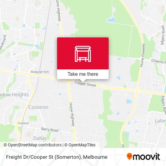 Mapa Freight Dr / Cooper St (Somerton)