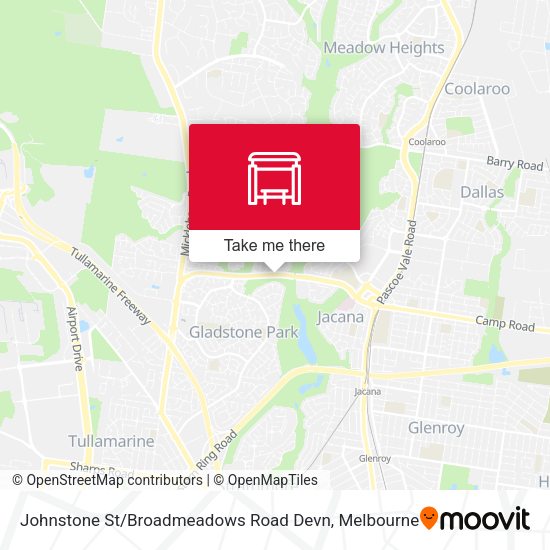 Johnstone St / Broadmeadows Road Devn map