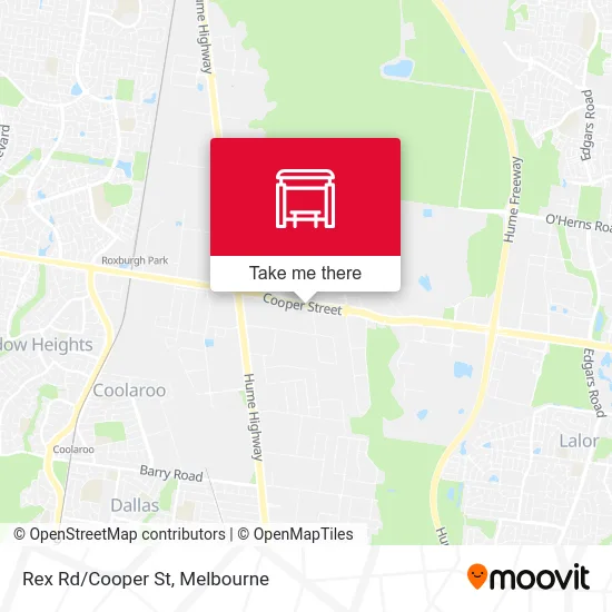 Mapa Rex Rd/Cooper St