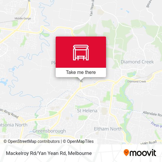 Mackelroy Rd/Yan Yean Rd map