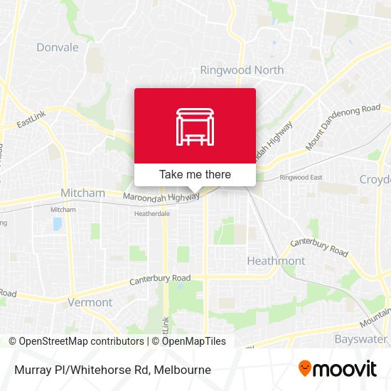 Murray Pl/Whitehorse Rd map