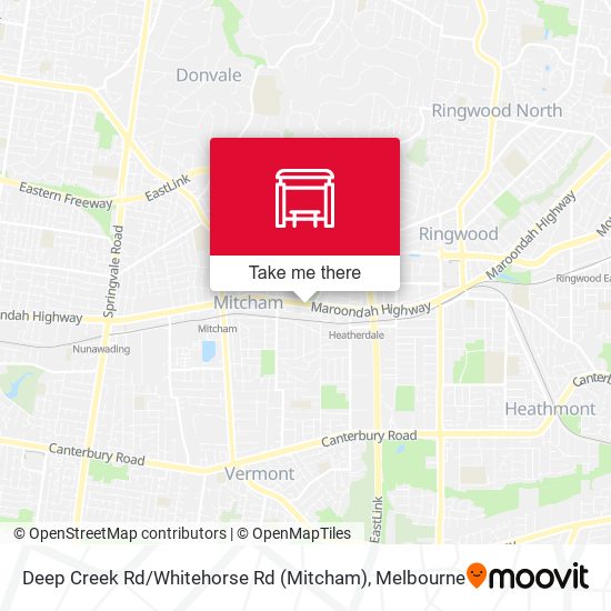 Deep Creek Rd / Whitehorse Rd (Mitcham) map