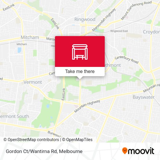 Gordon Ct/Wantirna Rd map