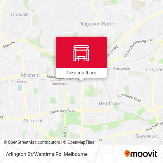 Arlington St/Wantirna Rd map