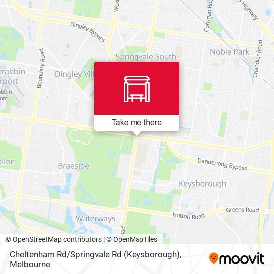 Mapa Cheltenham Rd / Springvale Rd (Keysborough)