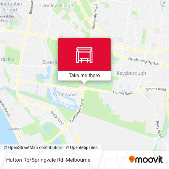 Mapa Hutton Rd/Springvale Rd