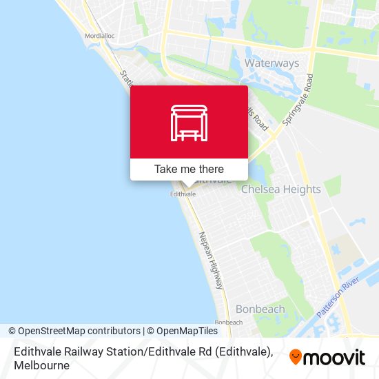 Mapa Edithvale Railway Station / Edithvale Rd