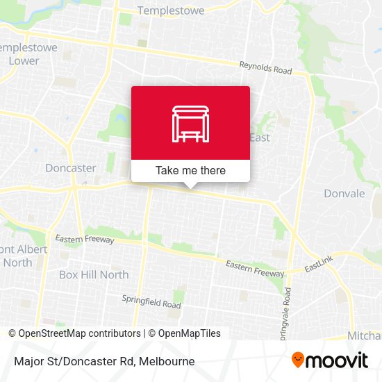Major St/Doncaster Rd map