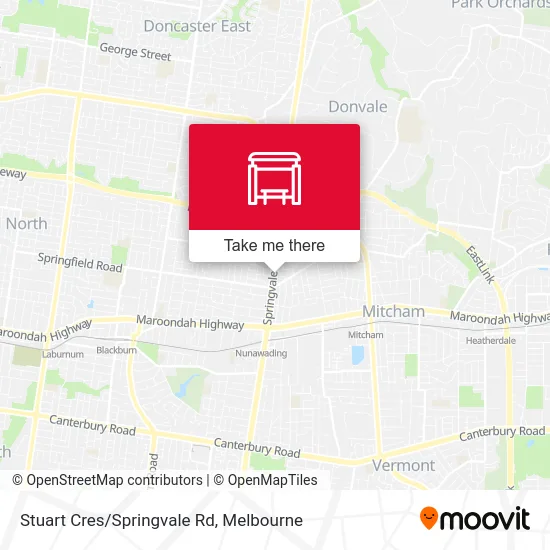 Mapa Stuart Cres/Springvale Rd