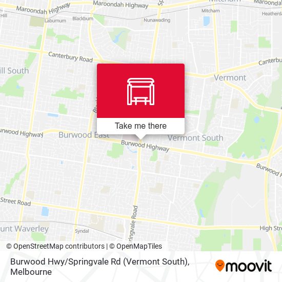 Burwood Hwy / Springvale Rd (Vermont South) map