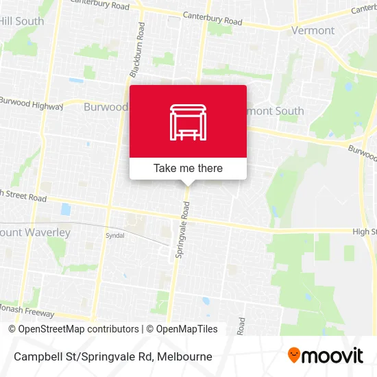 Mapa Campbell St/Springvale Rd