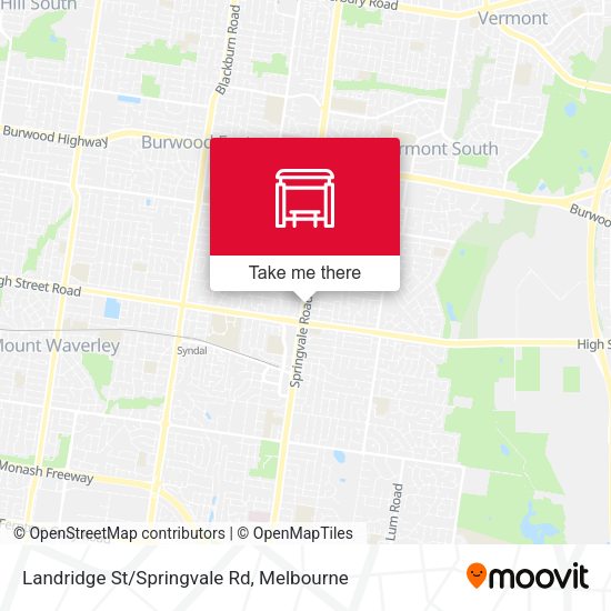 Landridge St/Springvale Rd map