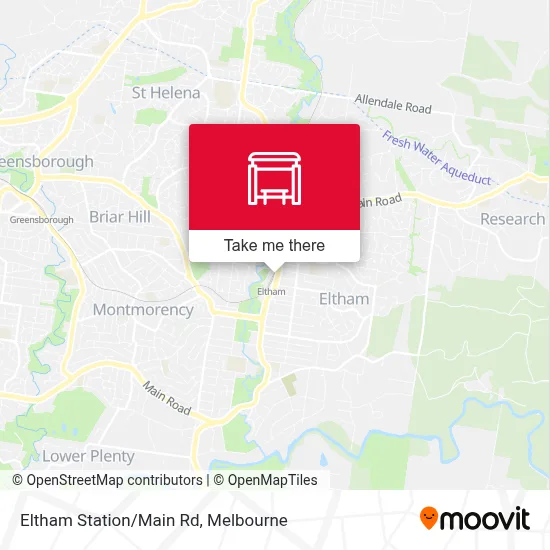 Mapa Eltham Station/Main Rd