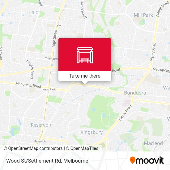 Wood St/Settlement Rd map