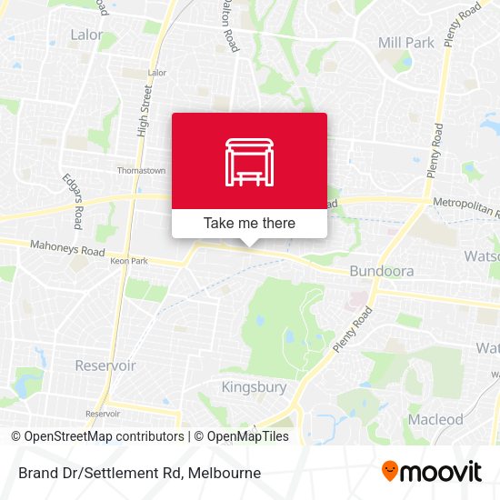 Brand Dr/Settlement Rd map