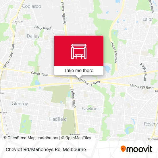 Mapa Cheviot Rd/Mahoneys Rd