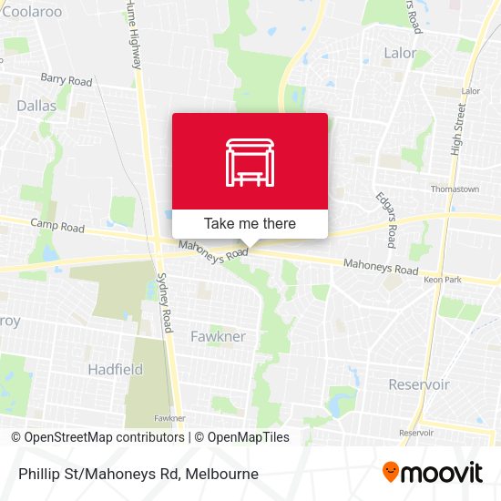 Phillip St/Mahoneys Rd map