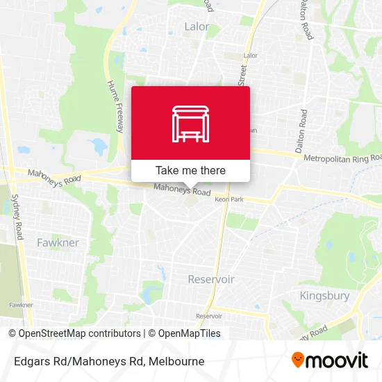 Mapa Edgars Rd/Mahoneys Rd