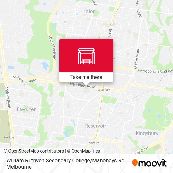 William Ruthven Secondary College / Mahoneys Rd map