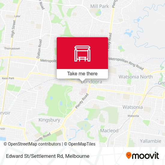 Edward St/Settlement Rd map