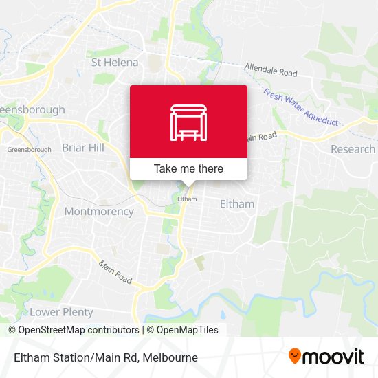 Eltham Station/Main Rd map