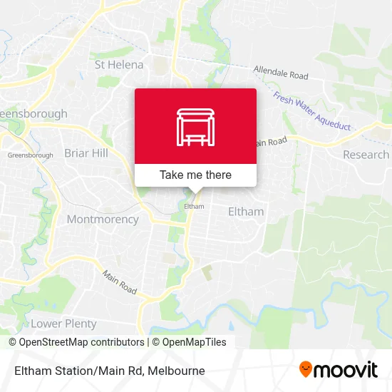Mapa Eltham Station/Main Rd
