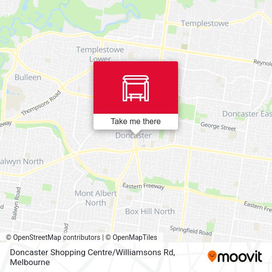 Doncaster Shopping Centre / Williamsons Rd map