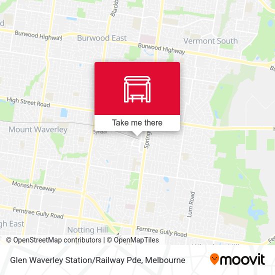 Glen Waverley Station / Railway Pde map
