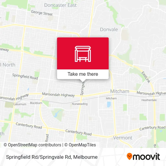 Mapa Springfield Rd/Springvale Rd