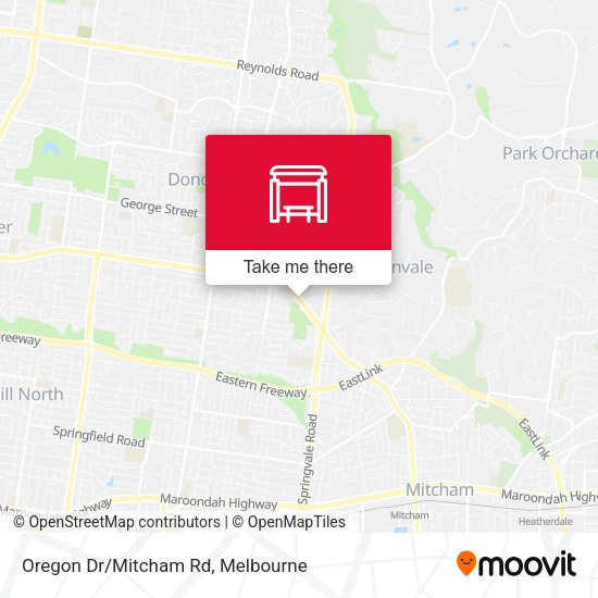Oregon Dr/Mitcham Rd map