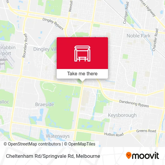 Mapa Cheltenham Rd/Springvale Rd