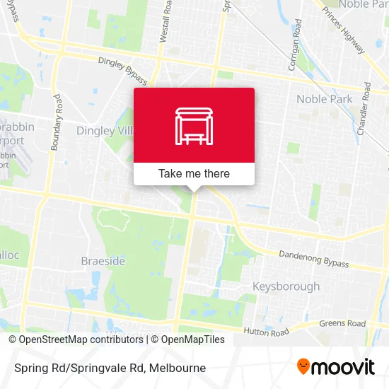Spring Rd/Springvale Rd map