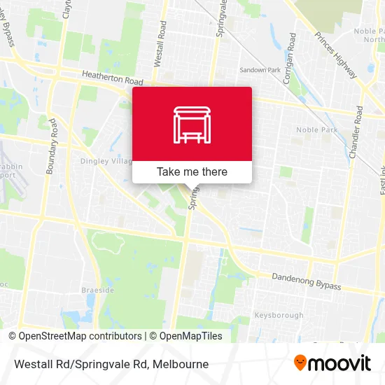Mapa Westall Rd/Springvale Rd
