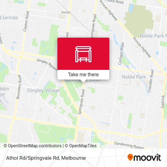 Athol Rd/Springvale Rd map