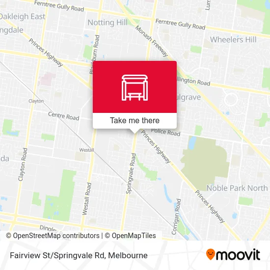 Mapa Fairview St/Springvale Rd